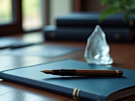 Legal professional analyzing contract documents on a modern desk